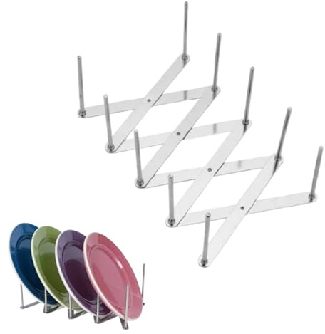 Lid Holder, Rib Holder, Pot Lid Holder, Pot Lid Organiser, Multifunctional Telescopic Storage Rack Steamer Drainer Storage Organiser for Pans, Pots, Lids, Made of Stainless Steel