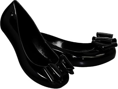 Women’s Jelly Open Toe Ballet Flats with Bow Slip-On Shoes Peep Toe Ballerina Pumps Flats Casual Wear Every-Day Jelly Ballerina Pumps 1-8 UK