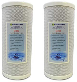 FINERFILTERS Lot de 2 filtres à eau Jumbo en charbon de noix de coco 5 microns 25,4 cm