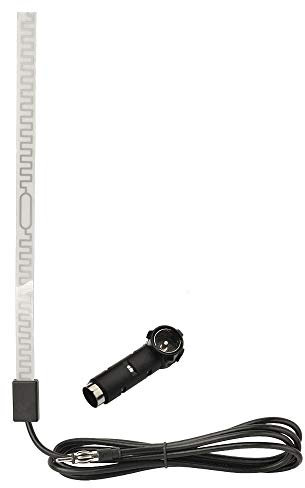 Eightwood Autoradio Antenne FM Car Radio Antenne Radio Patch Windschutzscheiben Paste Antenne FM 3m Kabel + DIN Buchse 41585 auf ISO Adapter für Autos Radio LKWs Universal mit MEHRWEG