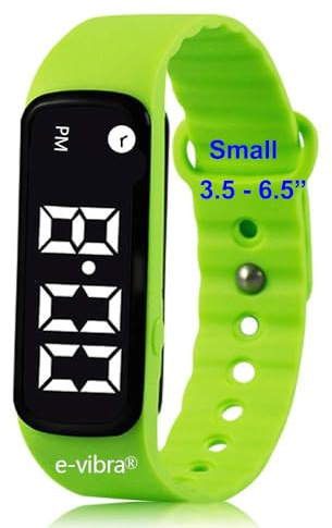 e-vibra 8 Wecker vibrierender Wecker Uhr medizinische Erinnerungsuhr - mit Timer und 8 täglichen Wecker (grün - klein)
