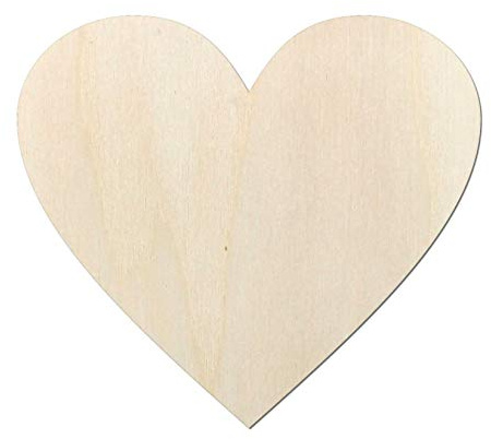 Herz aus Holz Typ4 - Herzform - Ideal als Herz Deko zur Hochzeit - zum selberbemalen (336x300 mm)