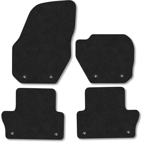 Volvo XC60 (2008-2017) Carpet Car Mats | Black Edge Trim Tailored Fit Floor Mats Full Coverage Protection Accessories Easy Clean Anti Slip Made in the UK