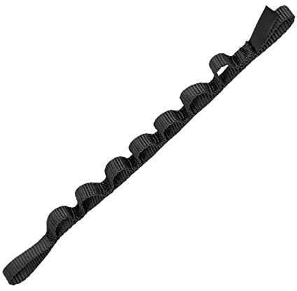 Daisy Chain Rope, Nylon Sling for Carabiner Storage Outdoor Lanyard Muntaineering Climbing Sling Accessories (52cm Black)