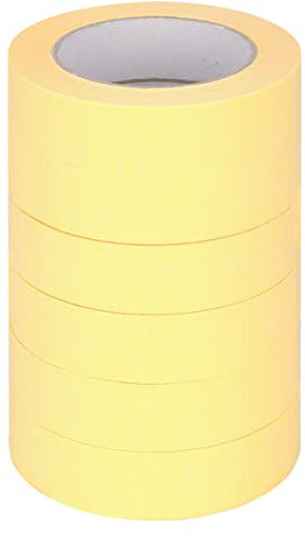 verpacking Lot de 6 rouleaux de ruban crêpe de 50 m de long - Largeur : 30 mm - Ruban de masquage pour peintre - Ruban adhésif pour travaux manuels