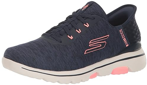 Skechers Slip-ins GO Golf Walk 5 - Zapatillas Deportivas sin Cierre para Mujer, Azul Marino/Rosa, 38 EU