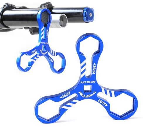 SHITOARIAR 6 in 1 Fahrrad Vordergabel Reparatur Werkzeug, Top Cap Entfernung Socket Schlüssel für Fuchs und mehr, Fahrrad Kappen Größen von 24, 26, 27, 28, 30, 32mm