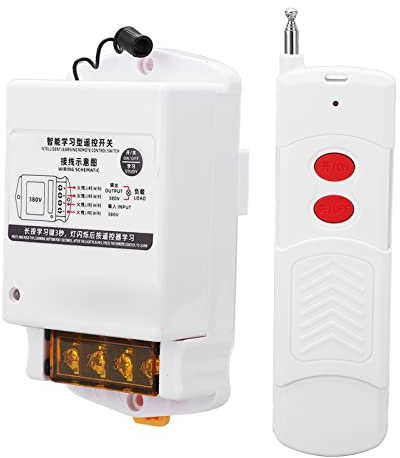 Interruptor Remoto Inalámbrico de AC 380 V con relé de Alcance Remoto de 3000 M Interruptor de Luz Remoto RF para Electrodomésticos, Interruptores de Luz