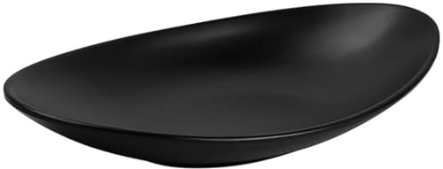 Alrens Schlüsselschale Schwarz, Oval Kosmetiktablett, Eingangsbereich Schale Tablett Dekoschale