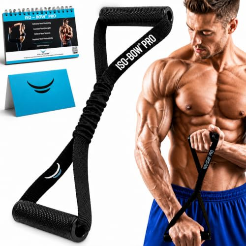 Bullworker ISO-BOW Pro Pair - Attrezzi per esercizi isometrici – Cinghia per stretching e allenamento auto-resistenza, cinghie portatili per esercizi a casa con manici per yoga, pilates, mobilità e