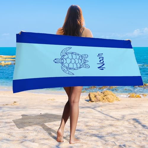 Large Beach Towels For Adults Custom Bath Towels Summer Up-To-Date Towel Beach Microfibre Towel Quick Dry Towel for Swimmers Pool Sea Swimming Accessories(Custom Name)