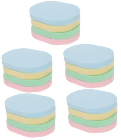 Didiseaon 20pcs Facial Sponges Makeup Oval Sponges for Cleansing and Exfoliating Pva Material