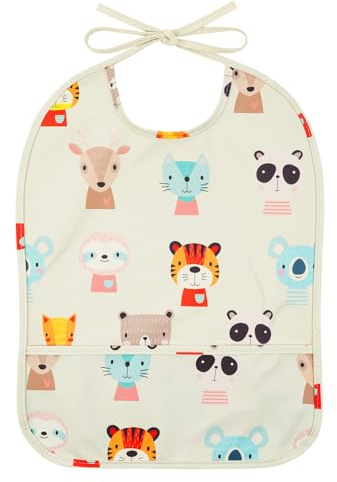 HOTUT Baberos de Bebé Impermeable, Baberos de Comida para Bebes, Babero sin Mangas para Alimentación de Bebé con Tacto muy suave, Impermeable para Niños y Niñas-Verde
