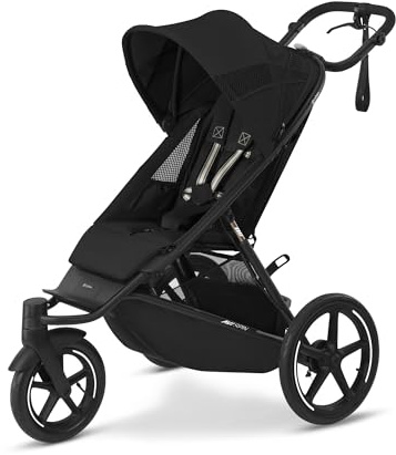 CYBEX Gold AVI SPIN Kinderwagen, Ab Geburt bis ca. 4 Jahre, Max. 111 cm und 22 kg, City-, All-Terrain-Kinderwagen, Moon Black