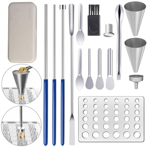 Kit de bandeja de llenado de cápsulas, herramientas de cápsulas para fabricador, cápsulas de gel vacías de todos los tamaños, 000 00 0 1 2 3 4 5, cucharas de laboratorio, espátulas, herramienta