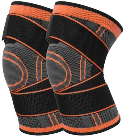 Orthopädische Kniebandage - Flexy - GesundPur (3XL,Orange x 1Paar)