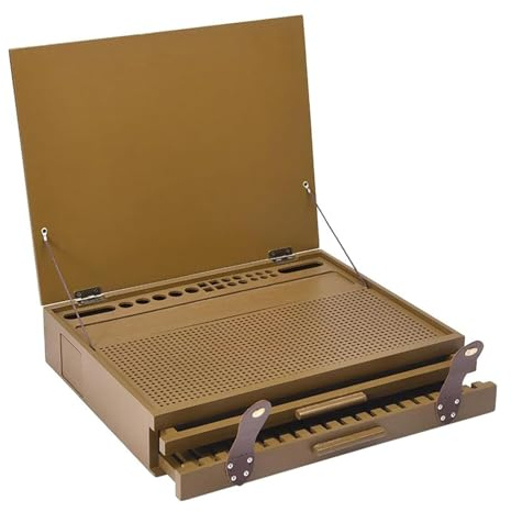 Mesa De Trabajo para Ensamblaje De Modelos, Mesa De Trabajo para Construcción Y Corte De Modelos, con Luz LED, Cajón Móvil, Tapete De Corte, Versión De Exhibición, No Requiere Ensamblaje