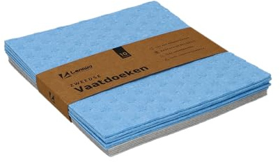 Leniwa Swedish Dishcloths – 10 Pieces – Reusable Cleaning Cloths made of Natural Material – Absorbent & Compostable – Eco Cleaning Cloths for Kitchen & Bathroom