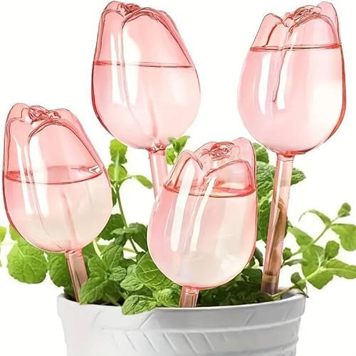 Palline per irrigazione, 4 pezzi, per piante in vaso, auto-irrigazione, PVC, per irrigazione, piante, erogatore di acqua, 24 x 6,5 cm