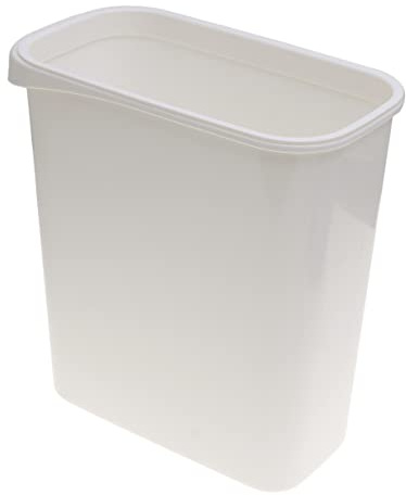 Poubelle Rectangulaire Miniature en Plastique Blanc Style Nordique | Format de Bureau et Salle de Bain, Multifonctionnelle Anti-impact, Rangement Discret pour Déchets