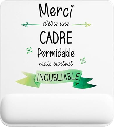 Planetee Tapis de Souris Merci Cadre Inoubliable Femme | Accessoire Bureau Ergonomique - Idéal pour Anniversaire, Collègue, Secret Santa Noël, Fête des Pères et Fête des Mères