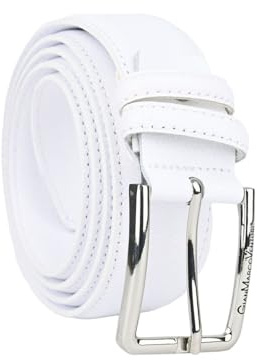 GianMarcoVenturi Gürtel aus echtem Leder, Unisex für Herren und Damen, Made in Italy, kürzbar, 3,5 cm, mit Geschenkbox
