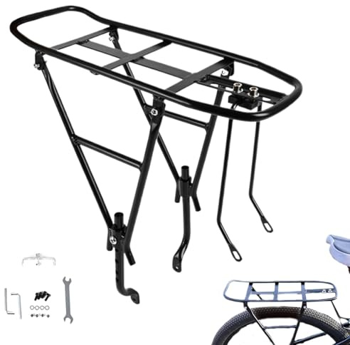 Fahrrad Gepäckträger - EIN rückwärtig angebrachter Gepäckträger für Fahrräder,Höhenverstellbares Sattelstütz Zubehör Für Fahrradtouren Und Radfahren