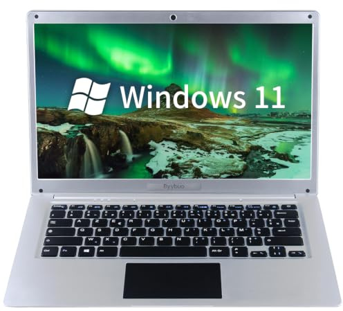 Générique Ordinateur Portable, 14 Pouces FHD Display Laptop Windows 11 Home | avec Intel Celeron N3350 Processor, AZERTY Keyboard France, 4+64GB RAM, 256GB SSD, Portable Laptop for Travel Prime 2025