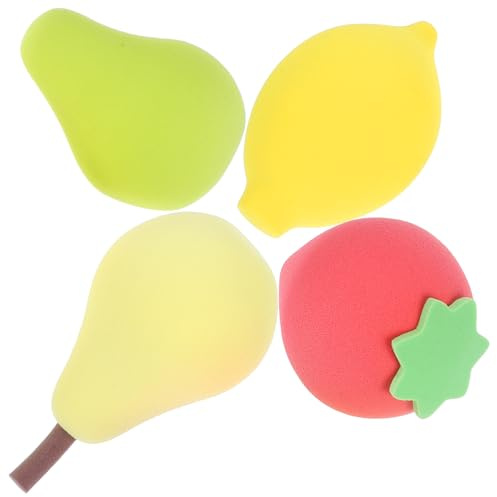 DECORNIJIA Esponjas de Maquillaje Reutilizables 4piezas para Mujer Forma Bonita y Precisión para Aplicación de Polvos en Maquillaje Diario