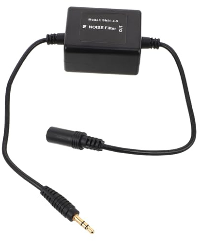 Warmhm Filtre Audio Voiture sans Alimentation Réducteur de Bruit pour Haut-parleurs Suppression du Bourdonnement de Boucle de pour Amplificateurs Compact