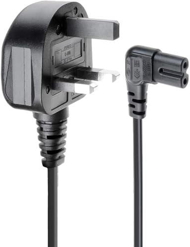 2M 2 Prong Power Cord for Xbox Series X/S, Xbox One X/S, 2-Prong to L-Shaped C7 Power Cable for Sony PS4 PS5 PS3 Slim PlayStation 5 4 3, TV, Printer, Speaker Universal Power Cable Replacement