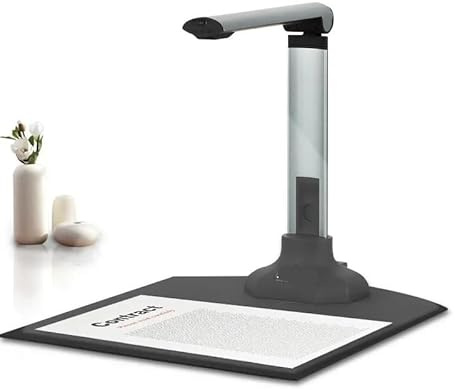 12-MP-Dokumentenkamera mit USB-Anschluss, A3/A4-Format, tragbarem Buch- und Dokumentenscanner, Verlängerungsständer, OCR-Funktion, Zoom Malwerkzeug for Lehrer Laptops
