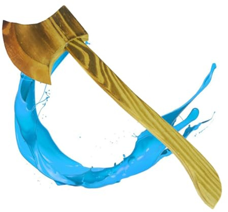 YARNOW Hache en Bois Carbonisé pour Halloween, Accessoire de Costume Garçon et Filles, en Bois Sûr et Réaliste, Décoration Générale, Cosplay et Jeux de Rôle, 1 Pièce