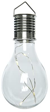 LED Solar 6er Set Glühbirnen leuchtende Glühlampen warmweiß Gartendeko