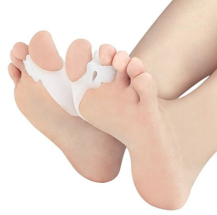 Pediment Zehenspreizer mit Ballenschutz, bei Ballenproblemen, Hallux Valgus, Zehendeformität, Schwielen, Hühneraugen, lindert Druck, vermeidet Quetschen des Fußes, Unisex, 10 Stück