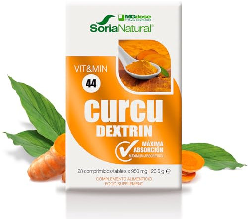 Soria Natural CurcuDextrin - Extracto de Cúrcuma Dextrinada y Pimienta Negra, Máxima Absorción - Sistema immune, Antiinflamatorio Natural, Síndrome Premenstrual - PACK1