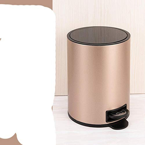 Mülleimer 6L 10L 12L Mit Abdeckung Edelstahl Mülleimer mit abnehmbarem Inneneimer Mülleimer Mülleimer-Mülleimer-10L Champagner Gold, Russische Föderation