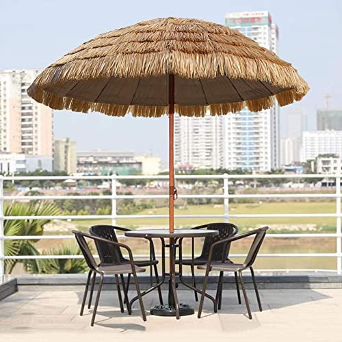 Hawaii Gartenschirm UV-Schutz Strandschirm mit Fransen Balkonschirm Schirm Sonnenschutz for Outdoor Garten Patio Sonnenschirm, 8 Rippen (Größe : 240cm/7.8ft)