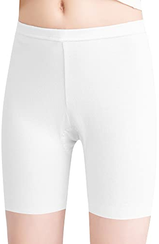 L&K-II Filles Legging Courts Cycliste Blanc Enfants Leggings Courts Coton Pantalon de Sport Short WH Tailles 158-164