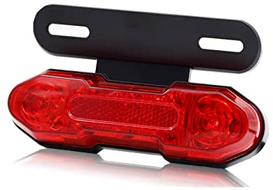 NWpangu 12V Fanale Posteriore per Moto Lampada di Arresto del Freno con Staffa Della Targa Indicatori di Direzione Universale per Moto, SUV, ATV, Dirt Bike, Rosso