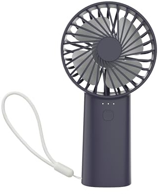 Handheld Fan, 4000mAh Rechargeable Portable Fan with Night Light, 3-Speed Quiet Personal Fan, Freestanding Desk Fan for Travel, Bedroom, Office, Camping and Outdoor