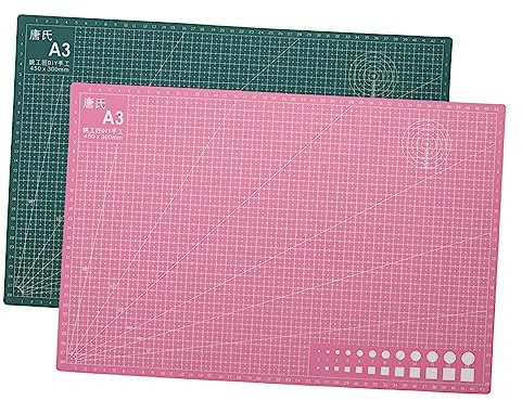 TEHAUX 2stücke Selbstheilende Schneidematte Format Professionelles Schneidepad Aus Pvc Scrapbooking-pad Für Präzises Messen Und Schutz Ihrer Arbeitsfläche
