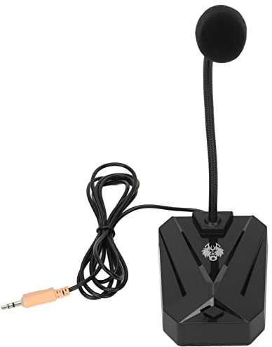 Microphone D'ordinateur 3,5 Mm, Microphone PC Col de Cygne avec Bouton Muet, Microphone de Bureau Antibruit pour Conférence, Chat, Streaming, Jeux (#1)
