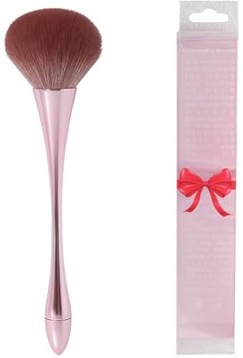 Qwesure Xixi Kleine Taille Großer Make-up-Pinsel Loser Puderpinsel Weicher flauschiger Schminkpinsel Für den täglichen Gebrauch (Purple)