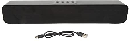 Psytfei Altavoz De Ordenador con Reducción De Ruido, Inalámbrico, Recargable, Estéreo, Barra De Sonido para PC con Radio FM para Teléfono Y Tableta