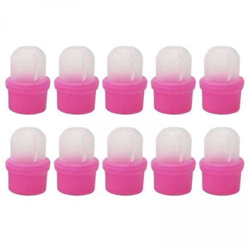 predolo Ensemble de Clips pour Retirer le Vernis à Ongles, Accessoire de Beauté pour Capsules, Couleur Rose Vif, 2 Pièces