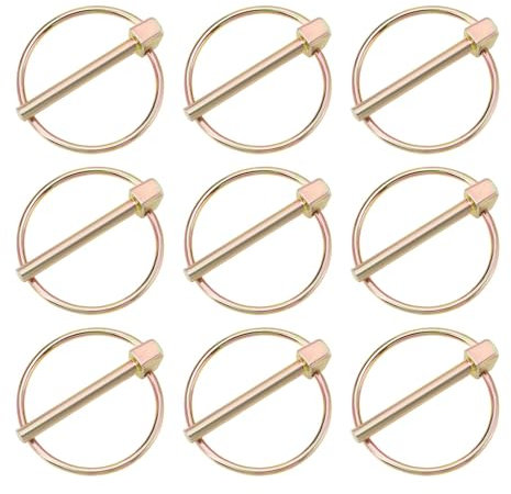 EMSea Kit assortito di 25 piroli resistenti in acciaio al carbonio zincato, 4,5 x 40 mm, per trattori agricoli, rimorchi, camion, tosaerba, perno di collegamento da giardino