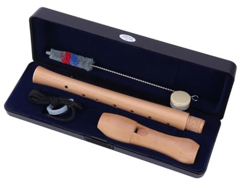 Blockflöteninstrument, Sopranblockflöte, Klarinette, deutsche Griffweise, C-Taste, 8 Löcher, Sopranblockflöte, Holzblockflöte für Starter mit Box