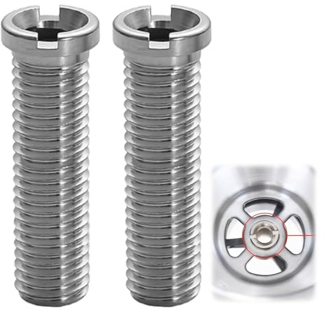 2 Pièces Vis Creuses Pour Éviers,Vis Creuse M12 x 45 mm en Acier Inoxydable,Vis Accessoires de Bouchon de Crépine de Panier D'Évier Pour Cuisine,Convient Pour Éviers de Cuisine et de bar,Évier à Tamis
