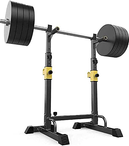 KHYTEBV Fitness-Bankdrücken-Ausrüstung für Zuhause und im Fitnessstudio, verstellbares Squat-Bar-Rack, verstellbares Multifunktions-Squat-Gewichtheber-Bank-Rack für Zuhause, Fitnessstudio, Fitness